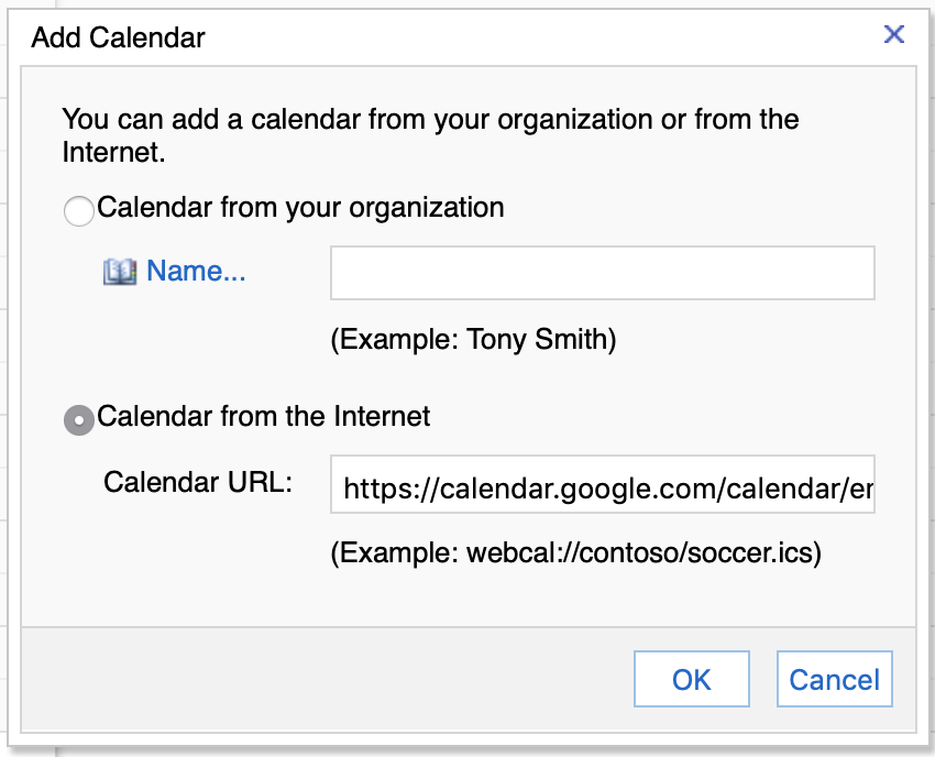 Add an Internet (Google) Calendar to Outlook for Mac (OS X) - FBRI